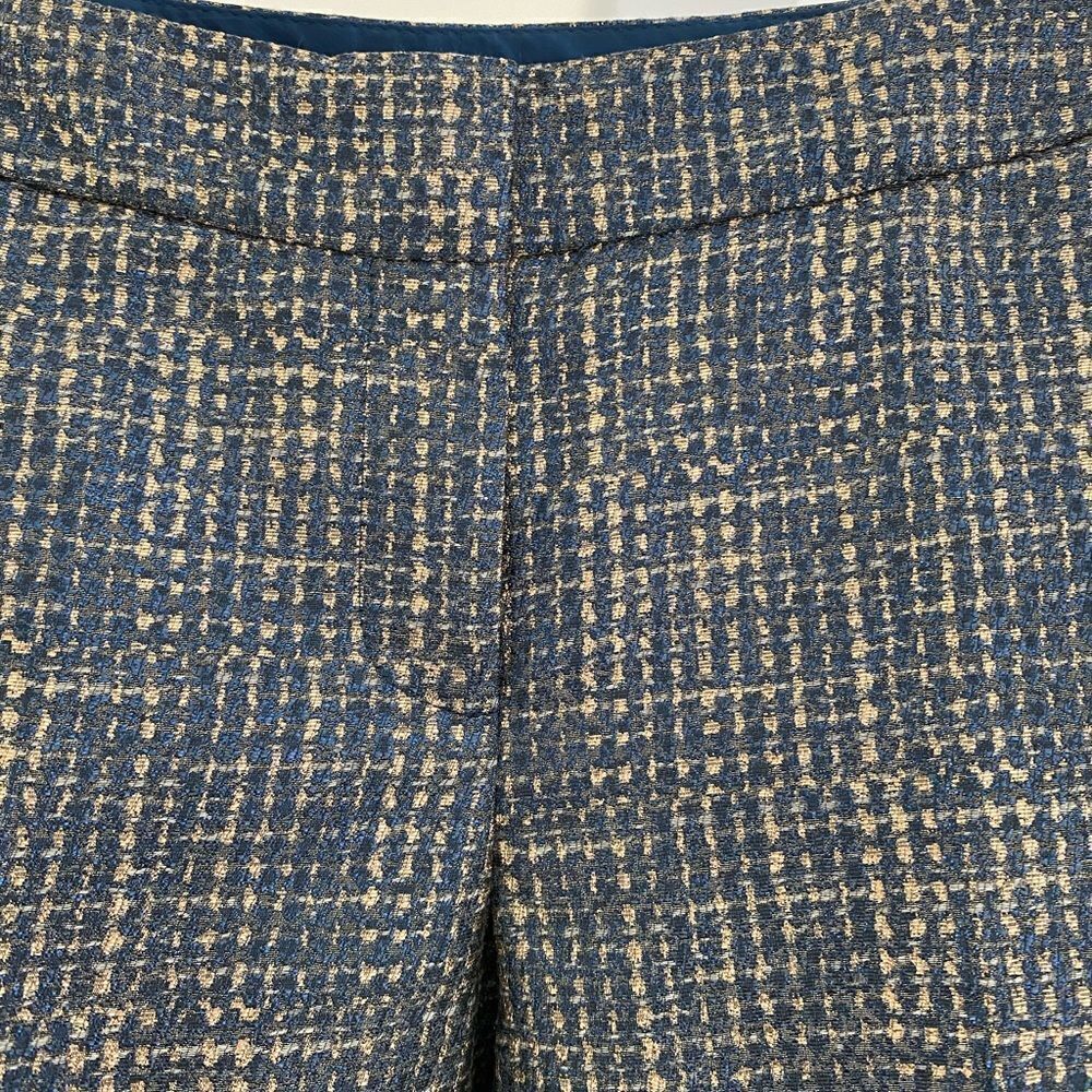 NWT BODEN WOMEN'S METALLIC TWEED BISTRO CROP TROUSERS PANTS, Size US 6R - Picture 4 of 9